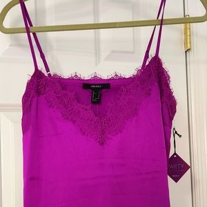 Fuschia cropped cami